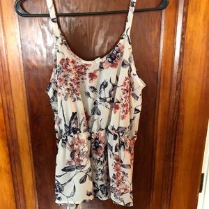 Flower camisole, summery light tank top. Light used good condition